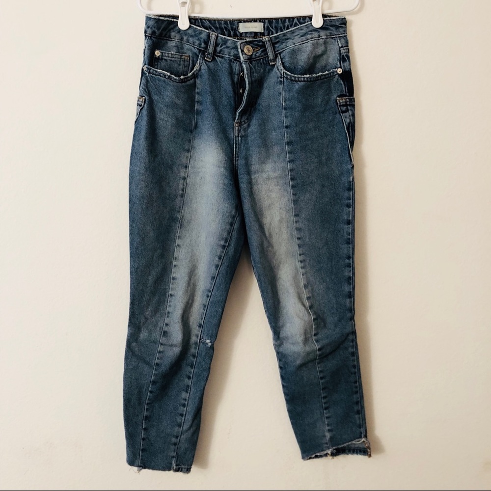 River island reconstructed mom jean
